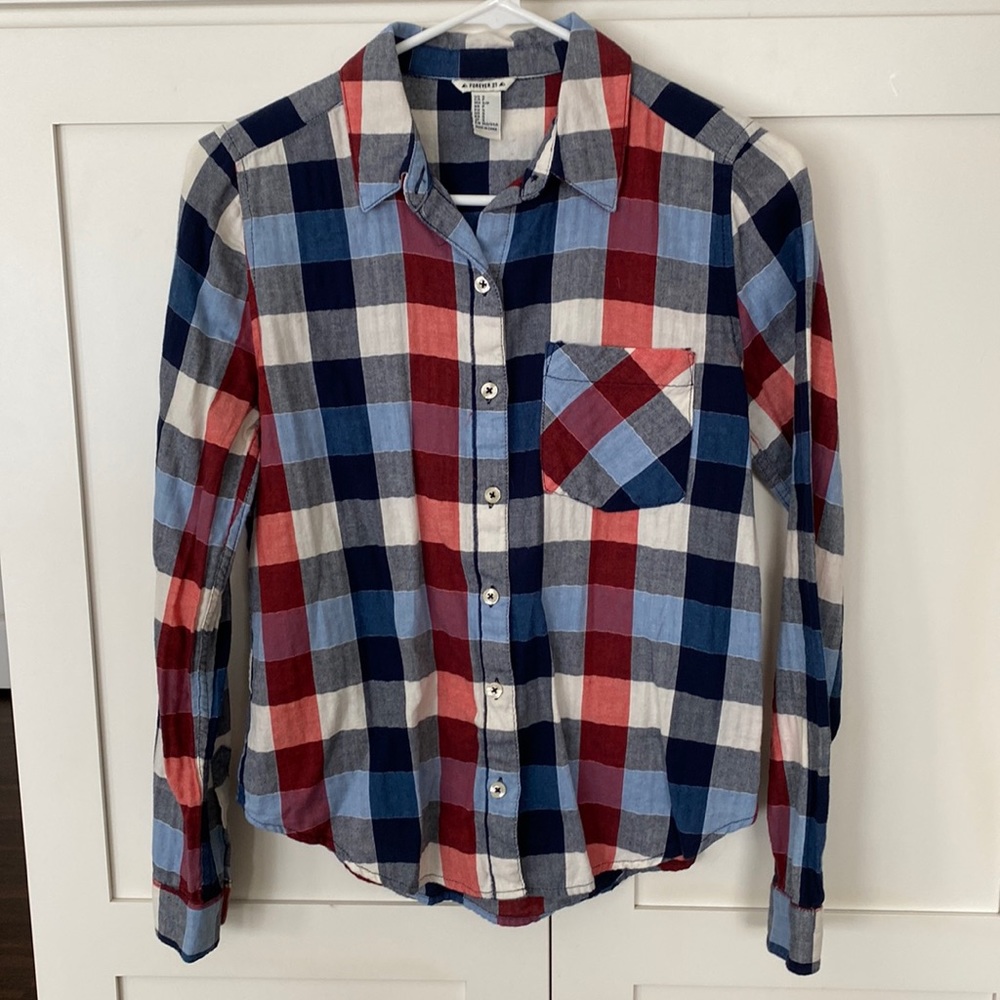 Forever 21 Flannel Top Button Down